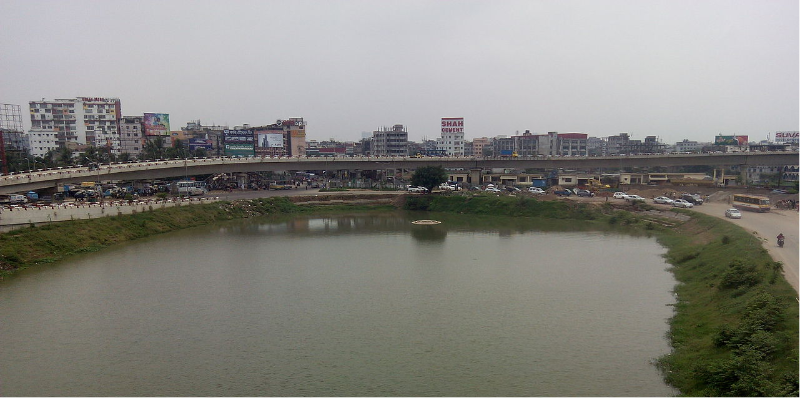 Construction of Flyover at Kuril Intersection, Bangladesh
